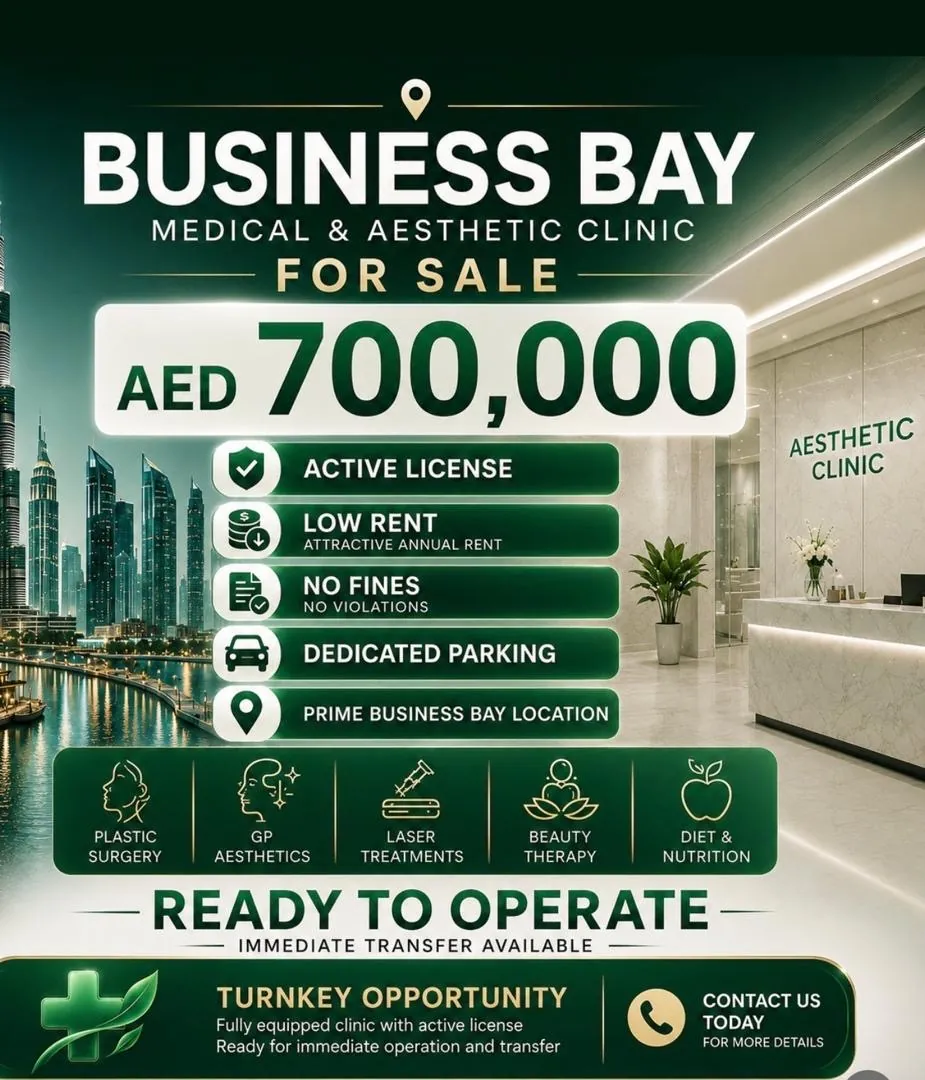Fully Equipped Aesthetic & Wellness Polyclinic for Sale | Turnkey Medical Center UAE